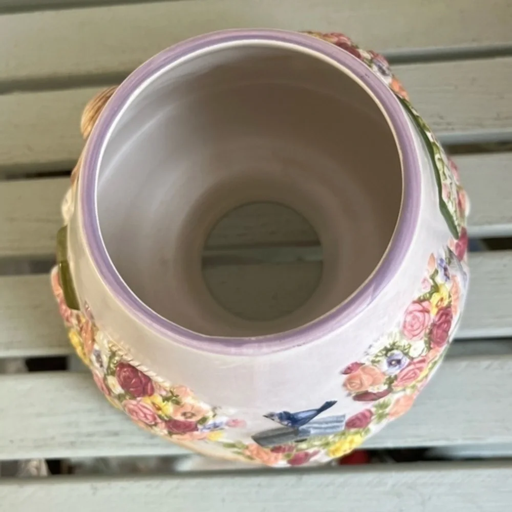 Spring Blossom Gardener’s Large Candle Shade by Laurie Korsgaden Watercolors NWT